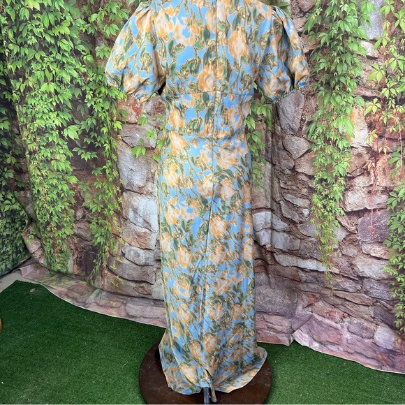 WEWOREWHAT Floral Print Puff Sleeve Maxi Dress, 10 - Picture 10 of 15